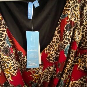 Red and Black Patterned Dress